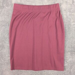 Gnu NWT Womens Fit N Flare Dressy Skirt Large Maroon Career Stretch